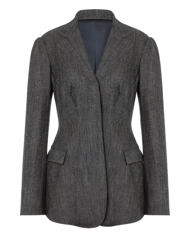 Alberta Ferretti Schmaler Blazer - Schwarz Schwarz