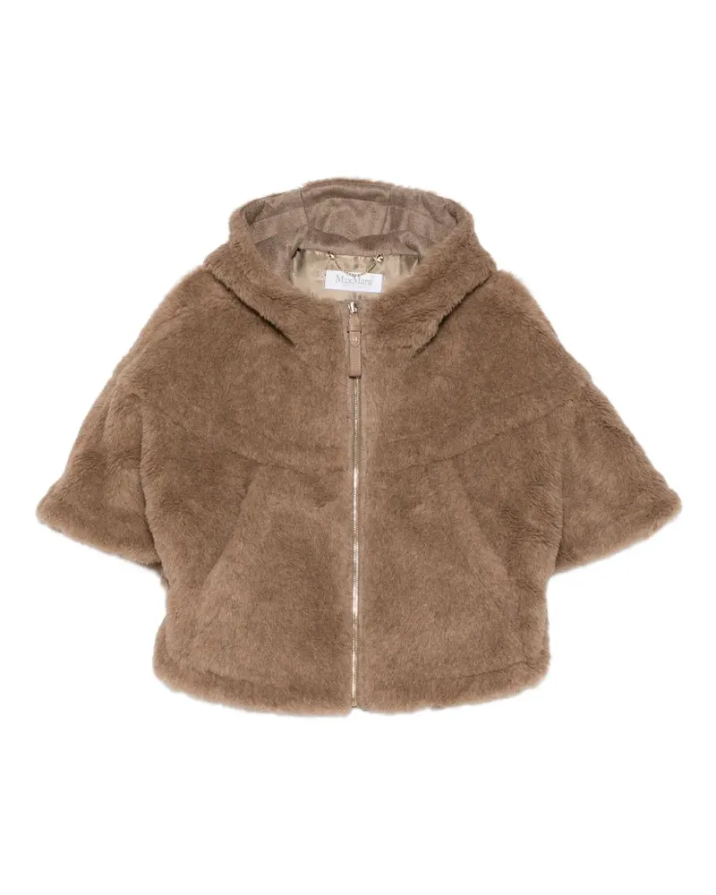 Max Mara Kapuzenjacke mit Reißverschluss - Braun Braun