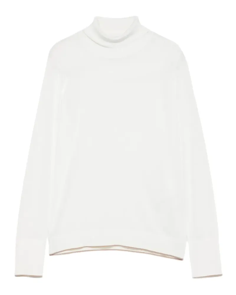 Eleventy Klassischer Rollkragenpullover - Weiß Weiß