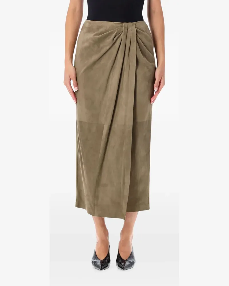 Ralph Lauren Drapierter Midirock - Nude Nude