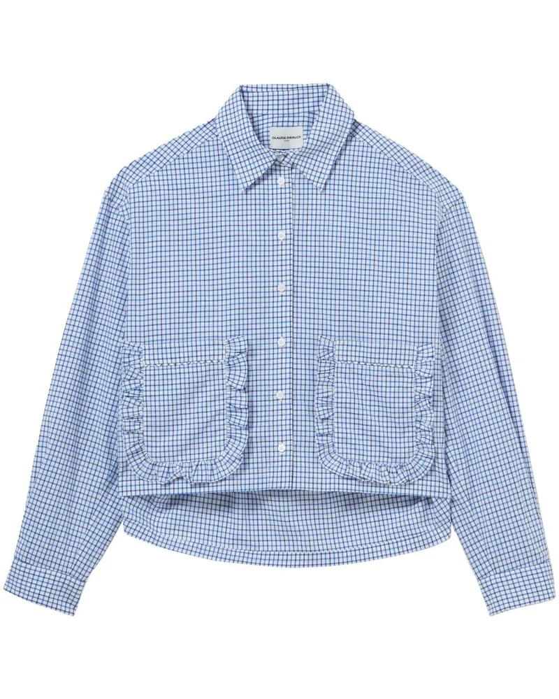 Claudie Pierlot Hemd mit Karomuster - Blau Blau