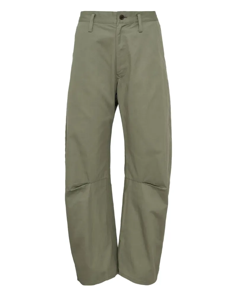 Yohji Yamamoto Wide-Leg-Hose mit verstärktem Detail - Grün Grün