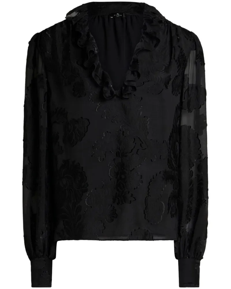 Etro Bluse aus Jacquard - Schwarz Schwarz