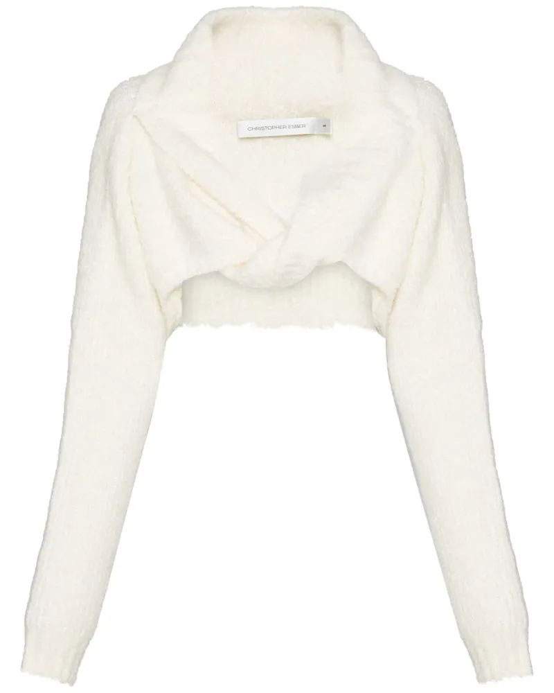 Christopher Esber Bouclé-Pullover mit Bolero - Nude Nude
