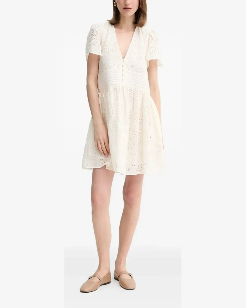 HUGO BOSS Puffärmel-Minikleid mit Ösen - Nude Nude