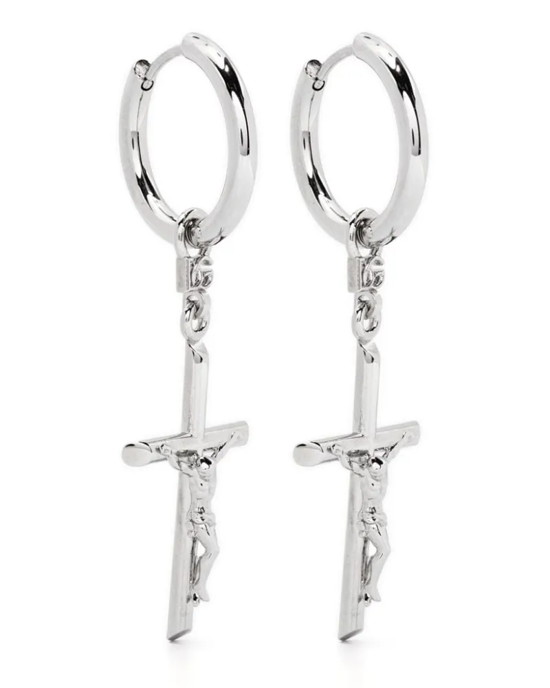 Dolce & Gabbana DNA Creolen mit Anhänger - Silber Silber