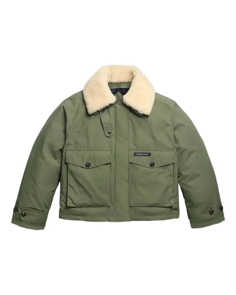 Canada Goose Scout Jacke mit Shearling-Kragen und Pattentaschen - Grün Grün