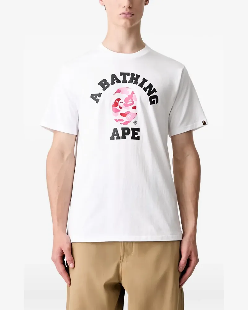 BAPE ABC CAMO COLLEGE TEE logo-print T-shirt - Weiß Weiß