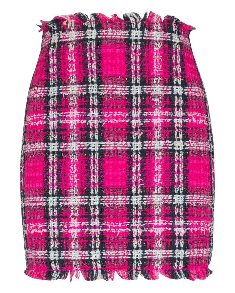 Balmain Minirock mit Glitter-Detail - Rosa Rosa