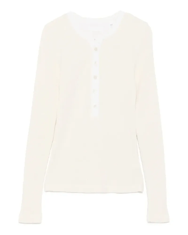 Citizens of humanity Drea waffle-knit top - Nude Nude