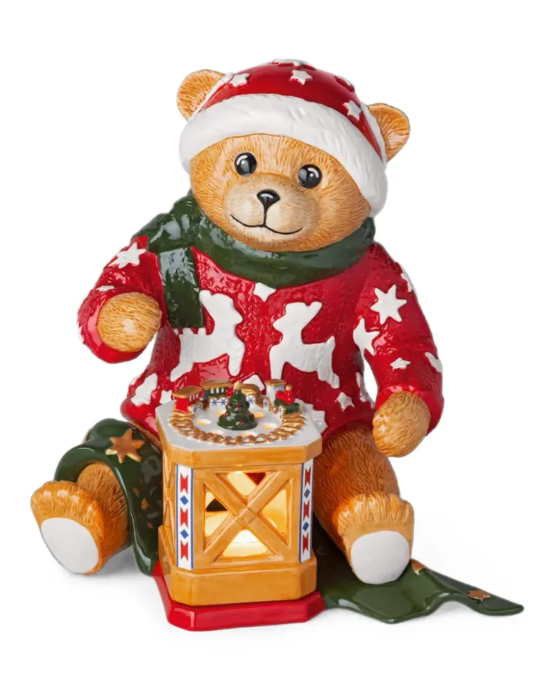 Villeroy & Boch Christmas Toys Kerzenhalter mit Teddy - Rot Rot