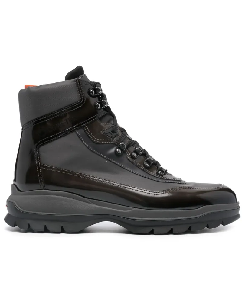 Santoni Hiking-Boots mit Einsätzen - Grau Grau