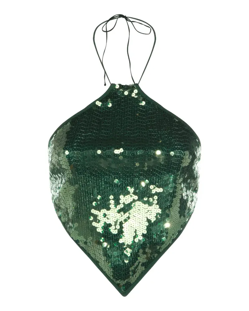 Oséree Marylin sequin tie top - Grün Grün