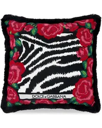 Dolce & Gabbana Kleines Kissen mit Zebra-Print Rosa