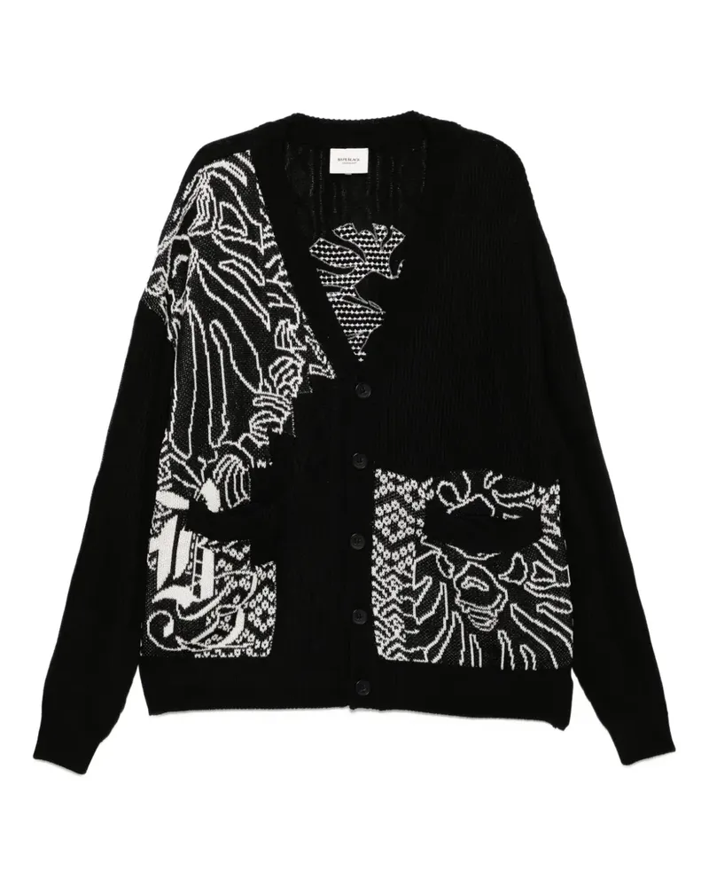 BAPE Cardigan mit grafischem Print - Schwarz Schwarz