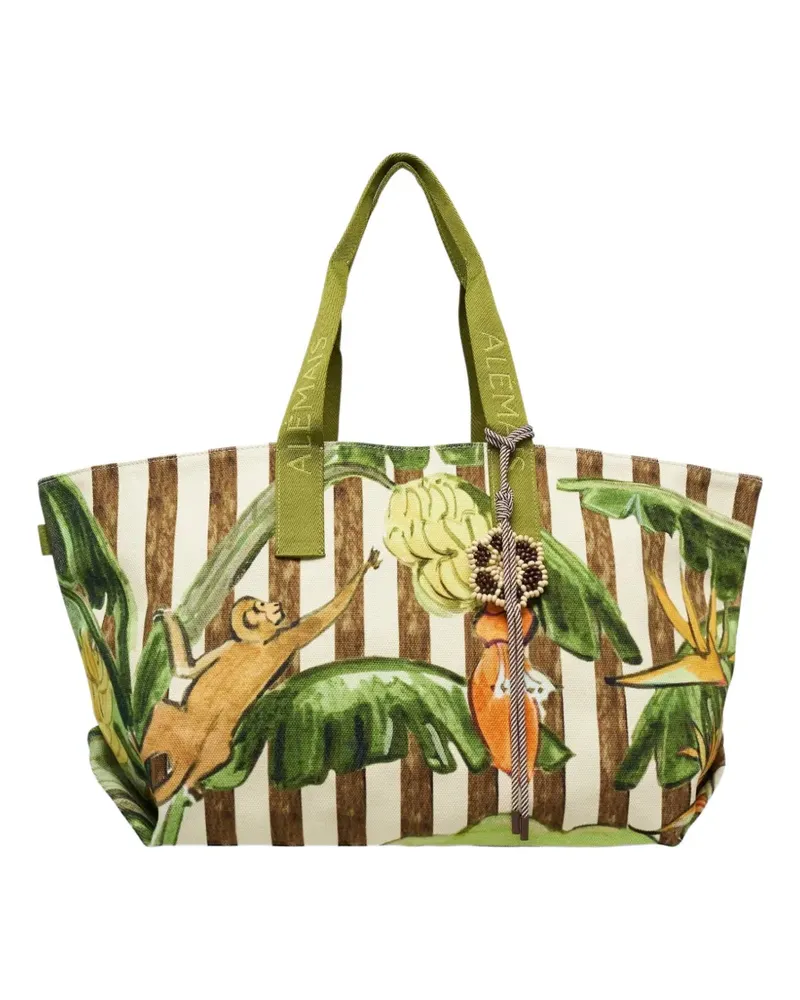 ALEMAIS Toucan Tango canvas tote bag - Nude Nude