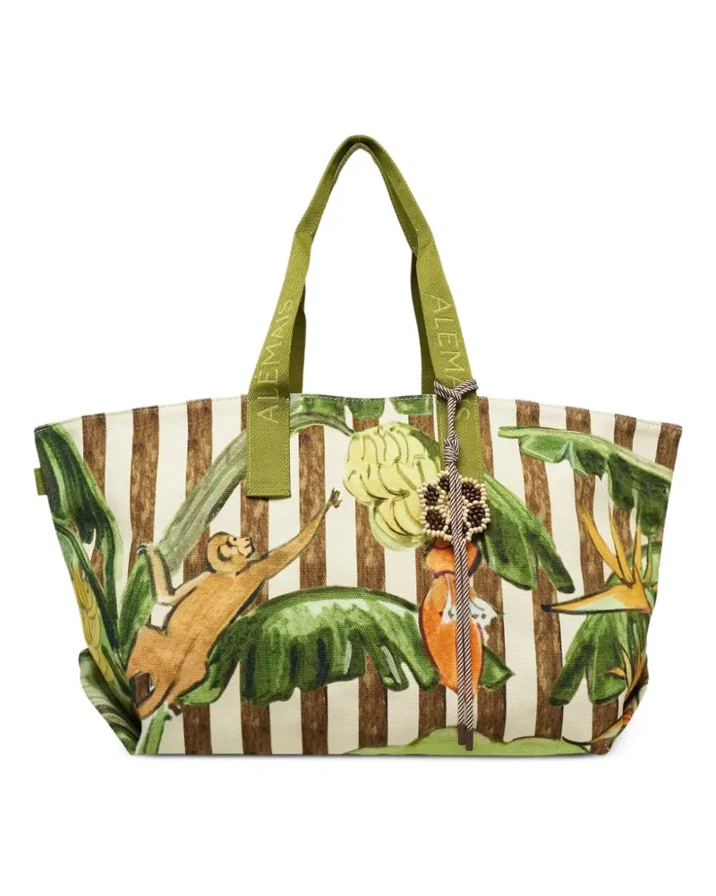 ALEMAIS Toucan Tango canvas tote bag - Nude Nude