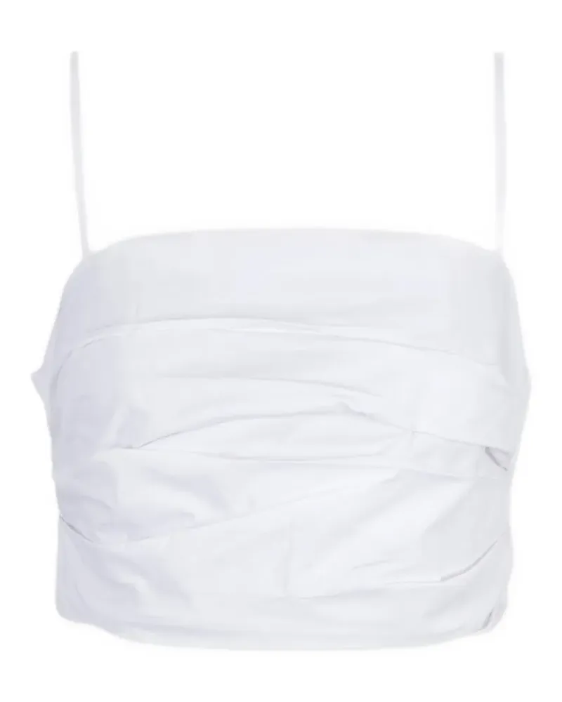 STAUD ruched top - Weiß Weiß