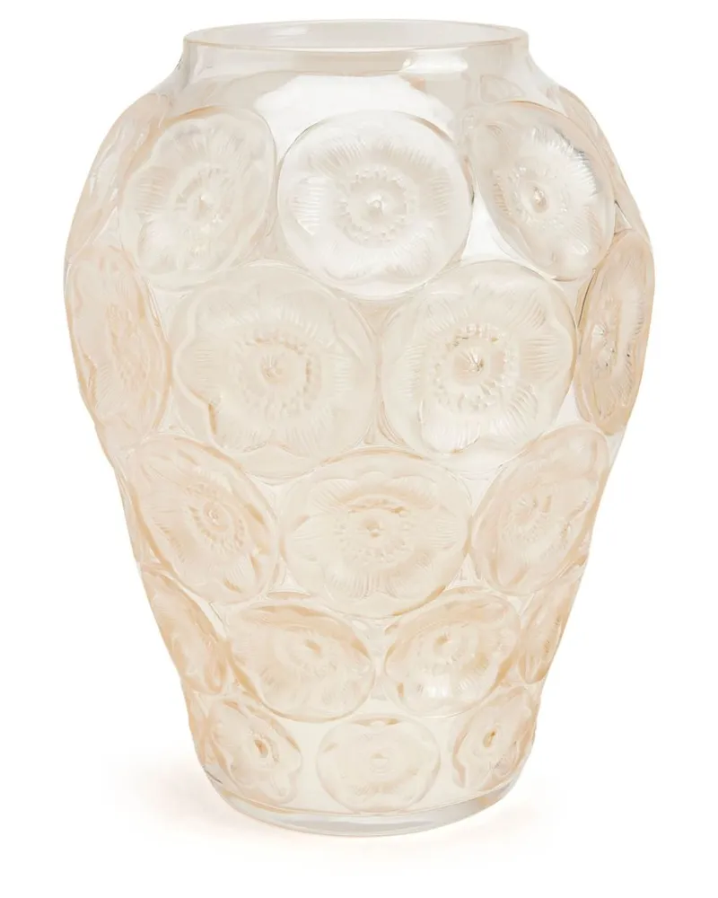 Lalique Anemones Vase aus Kristall Nude