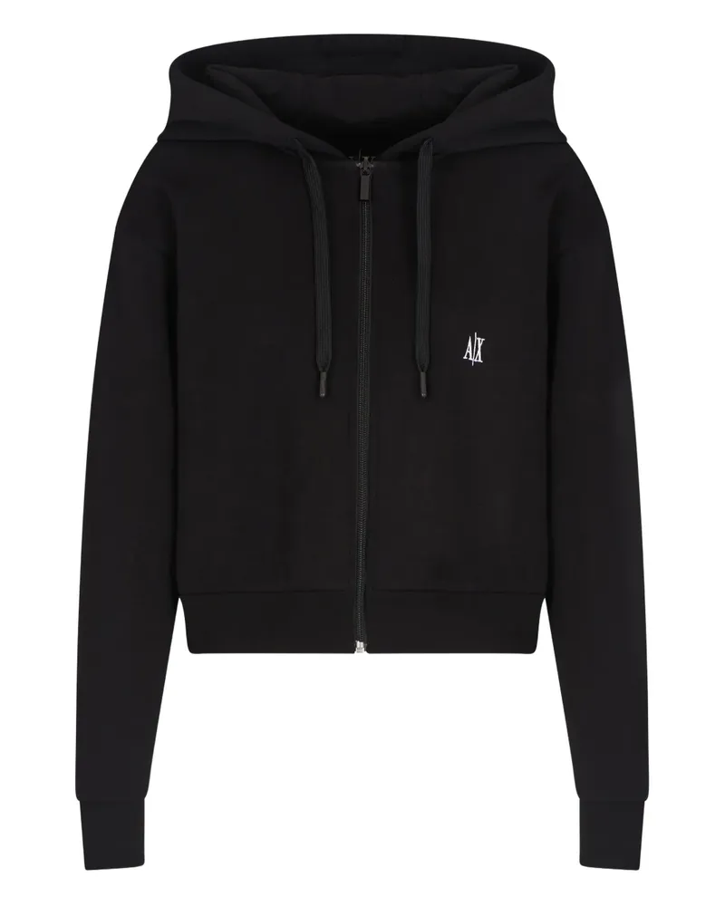 Armani Exchange Kapuzenjacke mit Reißverschluss - Schwarz Schwarz
