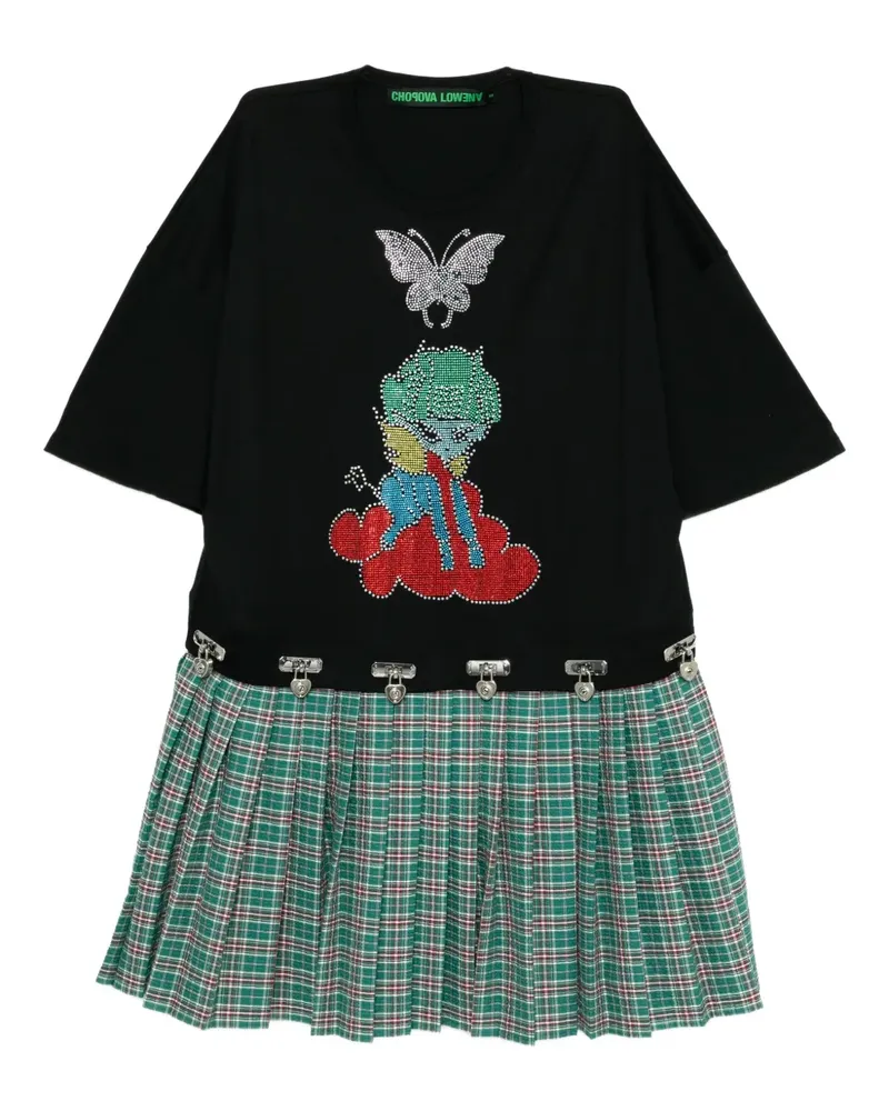 CHOPOVA LOWENA Spaced Out T-Shirtkleid - Schwarz Schwarz