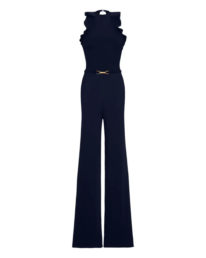 Ralph Lauren ruffled belted jumpsuit - Blau Blau
