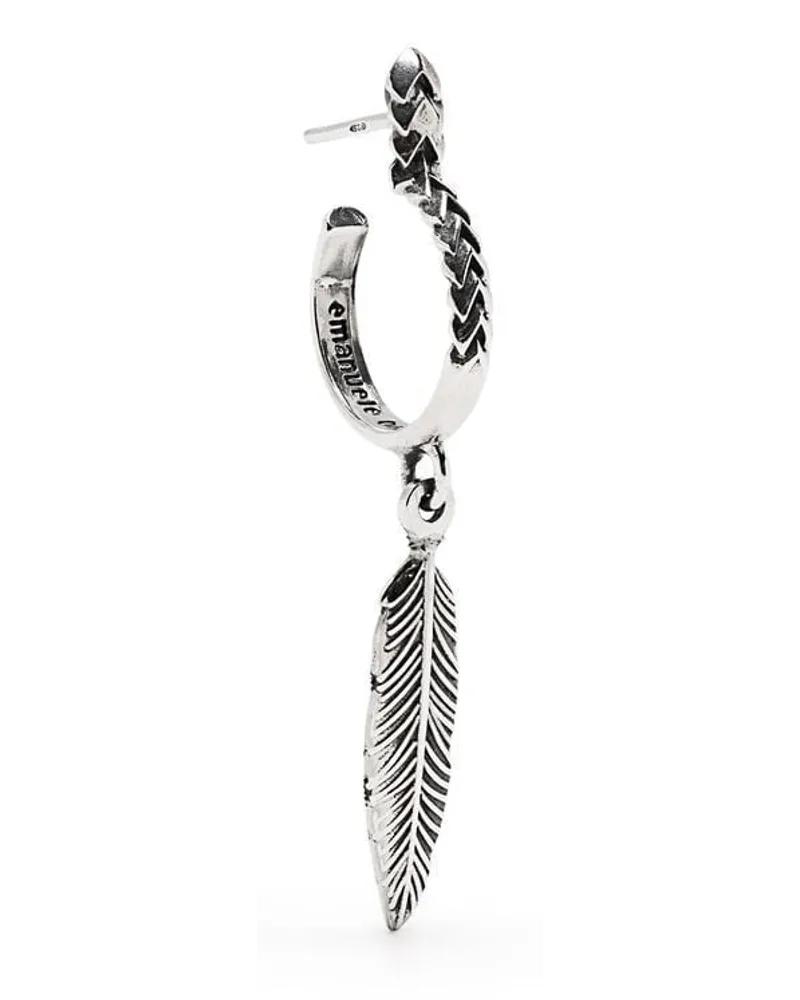 Emanuele Bicocchi Creole mit Feder - Silber Silber