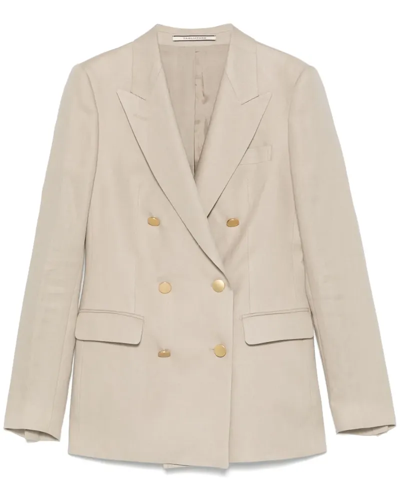 Tagliatore Doppelreihiger Blazer - Nude Nude