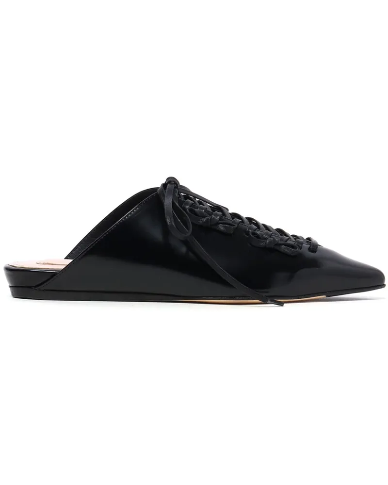 Simone Rocha Mules mit Schnürung - Schwarz Schwarz