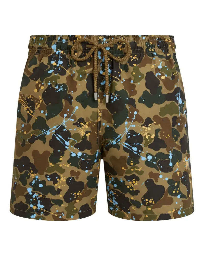 Vilebrequin x Palm Angels Camo Splash Badeshorts - Grün Grün
