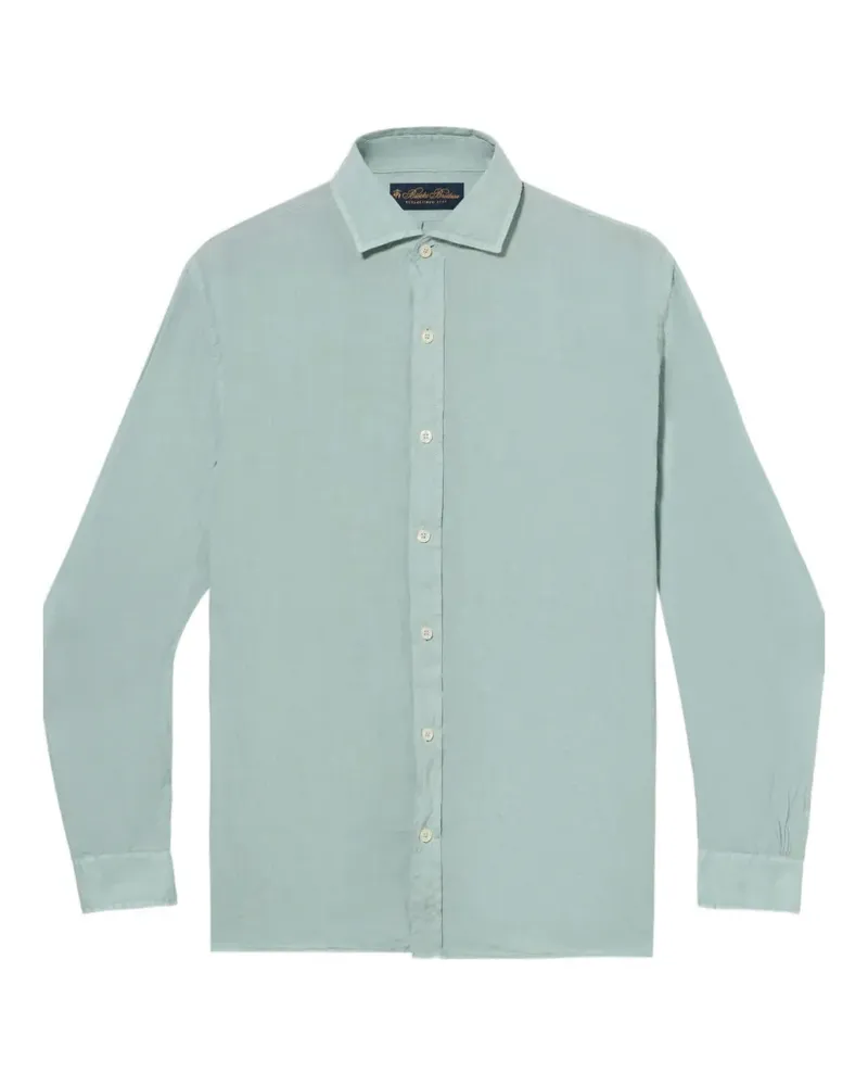Brooks Brothers spread-collar linen shirt - Grün Grün