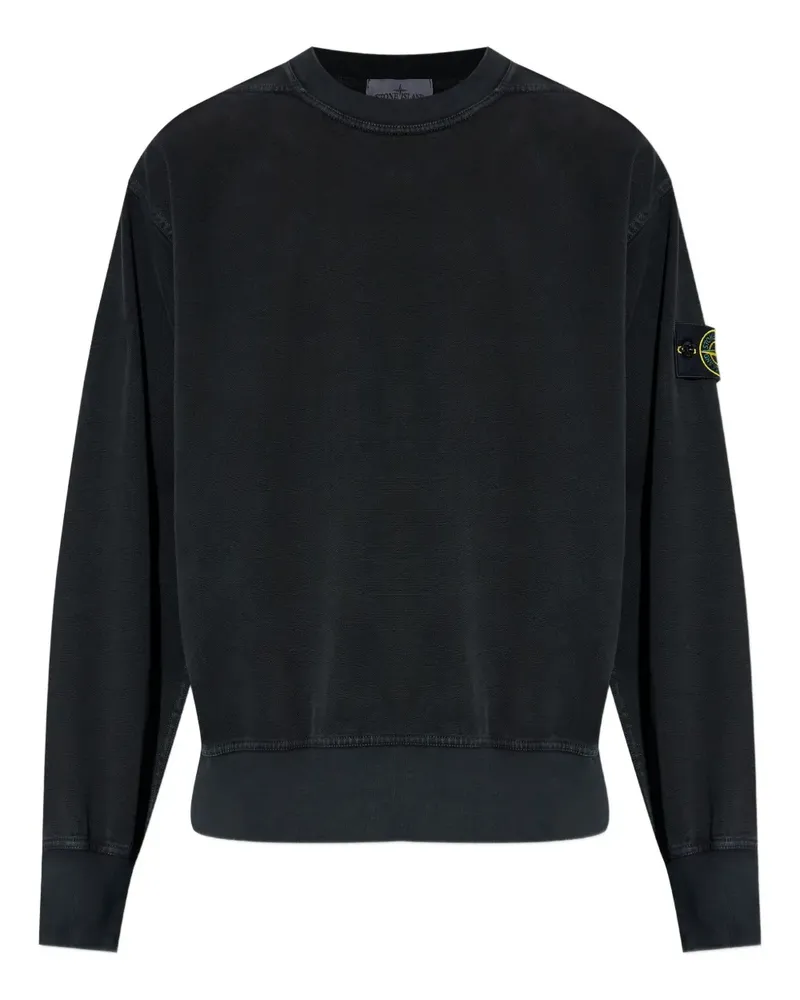 Stone Island Sweatshirt mit Kompass-Patch - Schwarz Schwarz