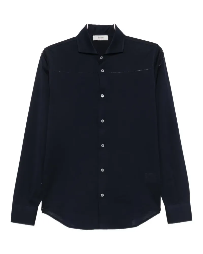 Ferrante piqué long-sleeve shirt - Blau Blau