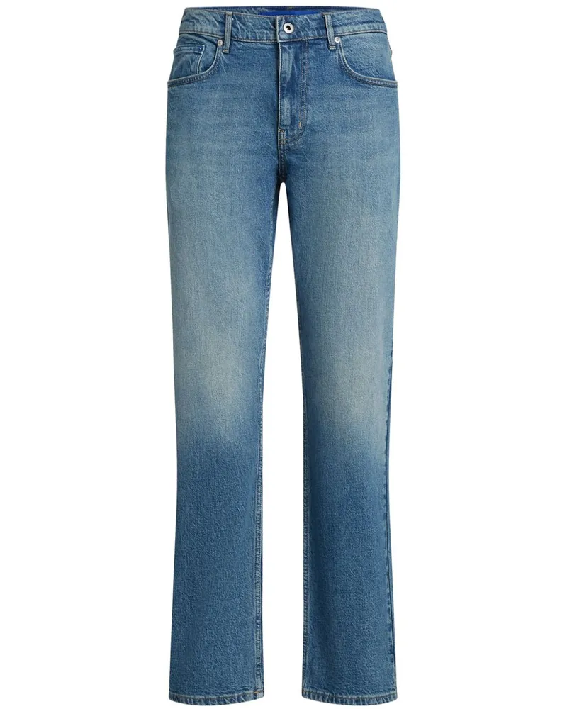 Karl Lagerfeld Ausgeblichene Straight-Leg-Jeans - Blau Blau
