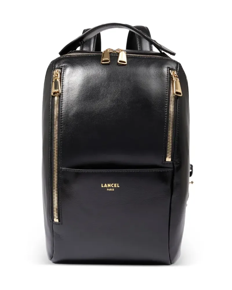 Lancel Kleiner Origami Rucksack mit doppeltem Reißverschluss - Schwarz Schwarz