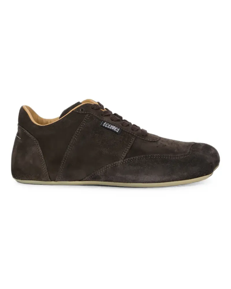 Maison Margiela lace-up suede sneakers - Braun Braun