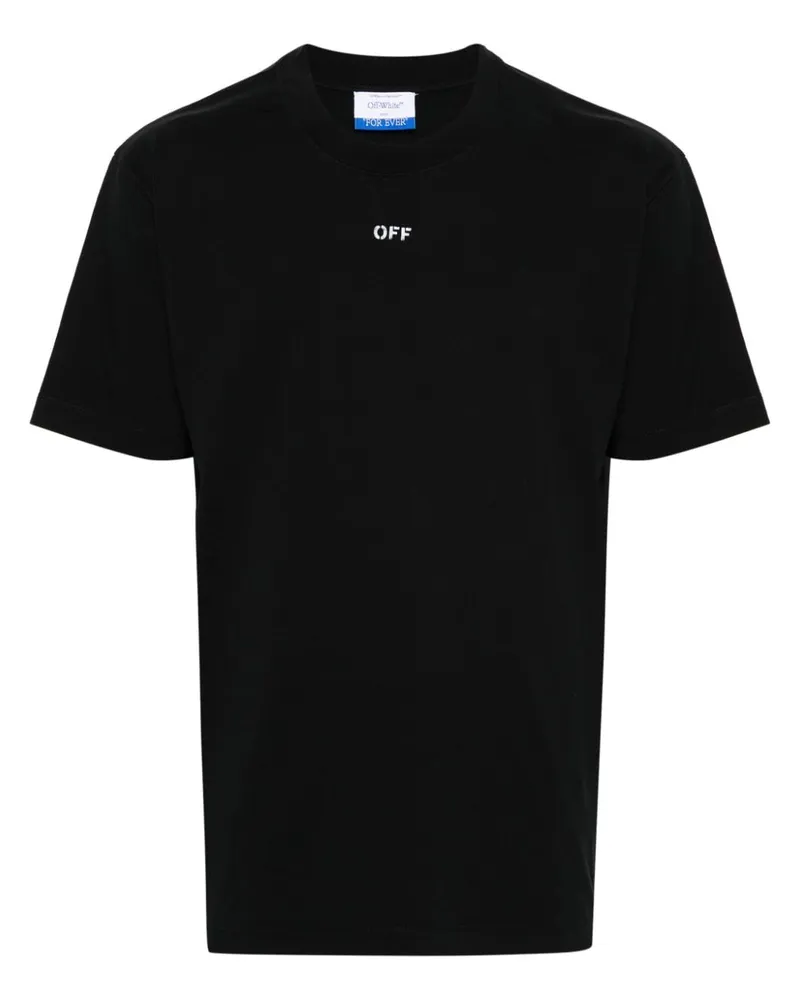 OFF-WHITE T-Shirt mit Logo-Print - Schwarz Schwarz
