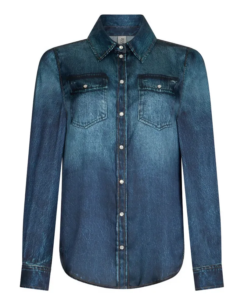 Liu Jo Hemd mit Druckknöpfen - Blau Blau