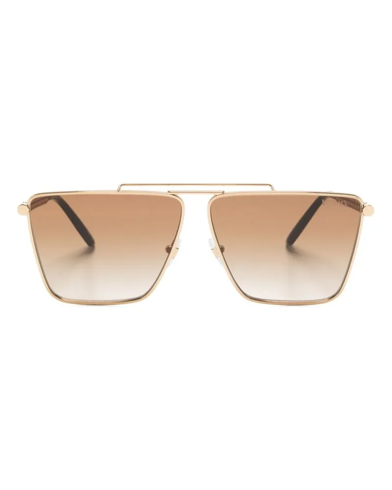 Versace Sonnenbrille mit Oversized-Gestell - Gold Gold