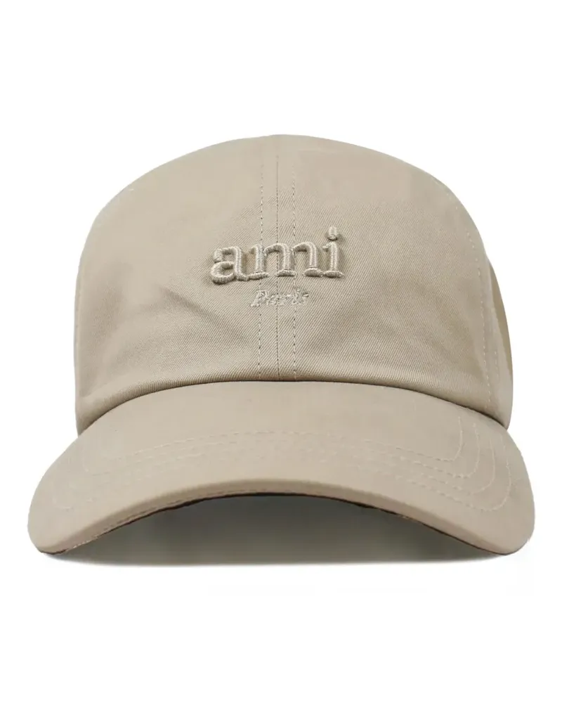 AMI Paris Baseballkappe mit Logo-Stickerei - Nude Nude
