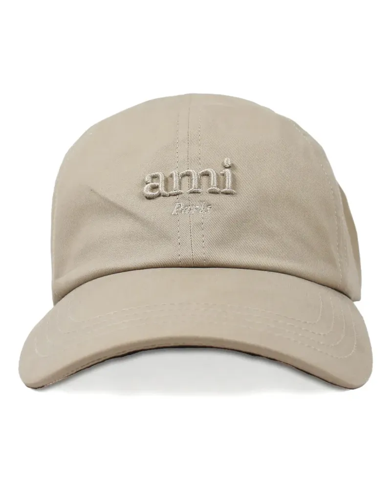 AMI Paris embroidered-logo baseball cap - Nude Nude