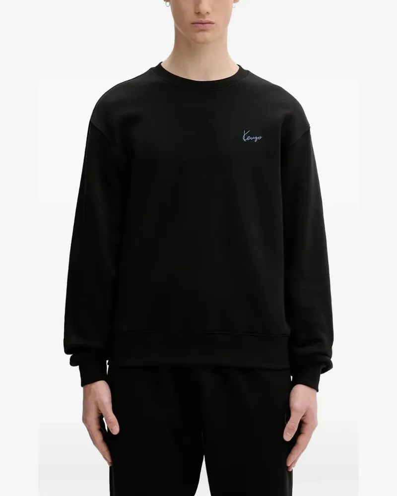 Kenzo Signature logo-embroidered cotton sweater - Schwarz Schwarz