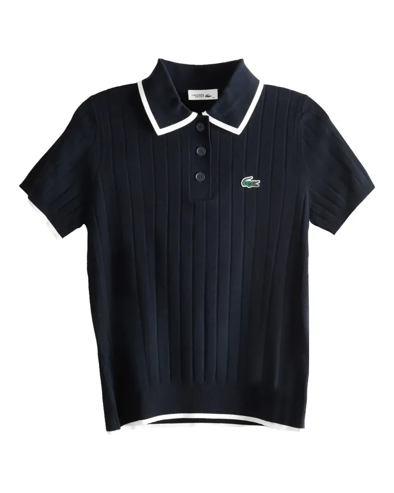 Lacoste ribbed-knit polo shirt - Blau Blau