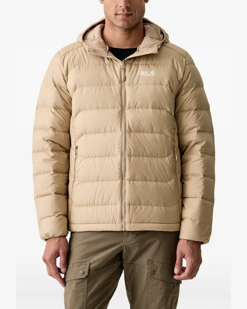 Jack Wolfskin Wild Pass Down quilted hooded jacket - Nude Nude