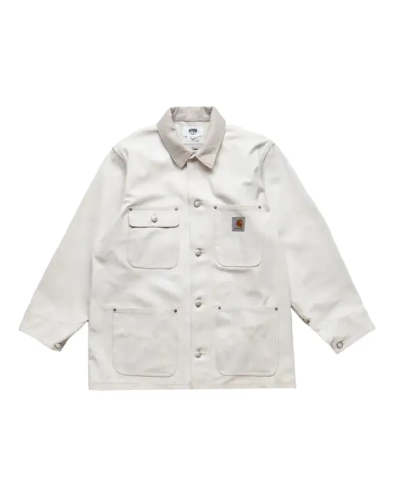 Carhartt WIP x Junya Watanabe Clapton Hemdjacke mit Brusttaschen - Weiß Weiß