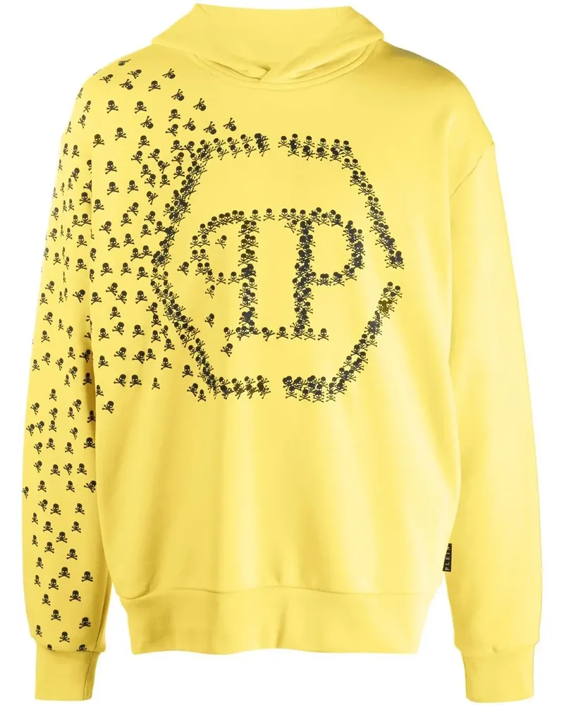 Philipp Plein Skull and Bones Hoodie - Gelb Gelb
