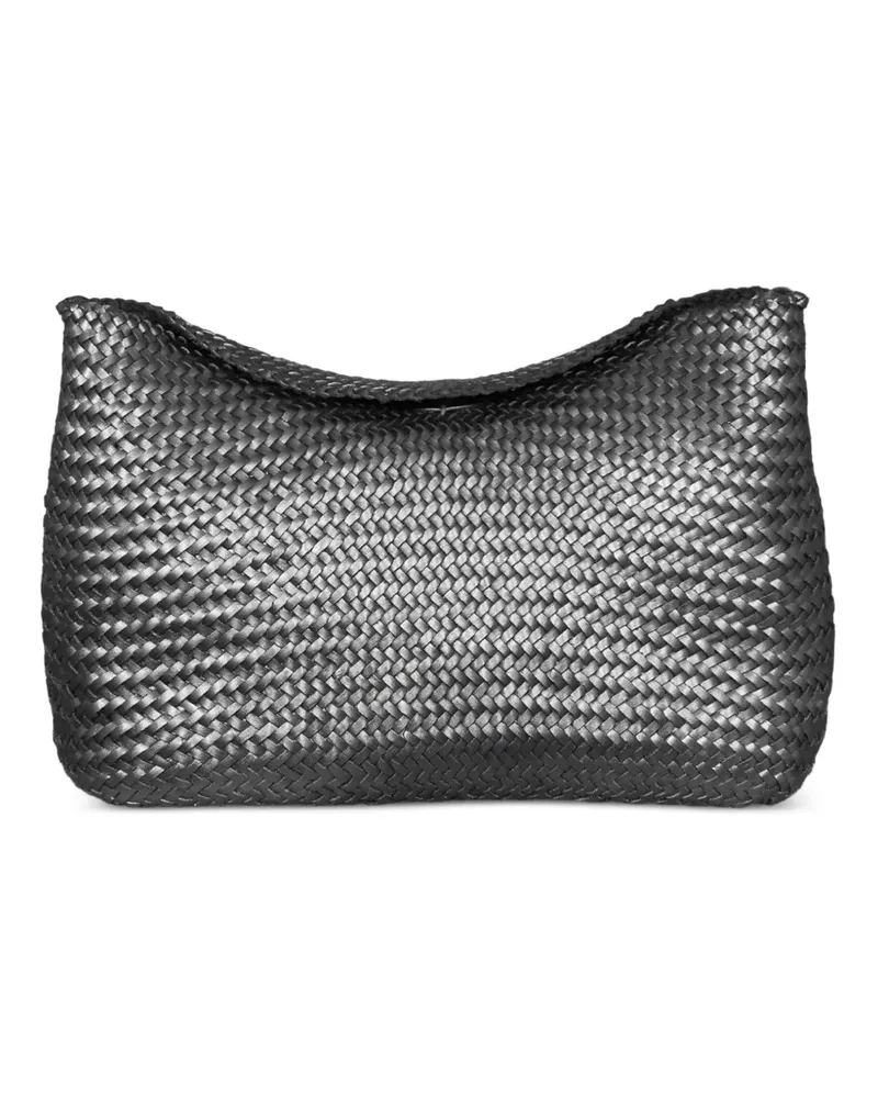 Dragon Diffusion Santa Marta woven leather shoulder bag - Silber Silber