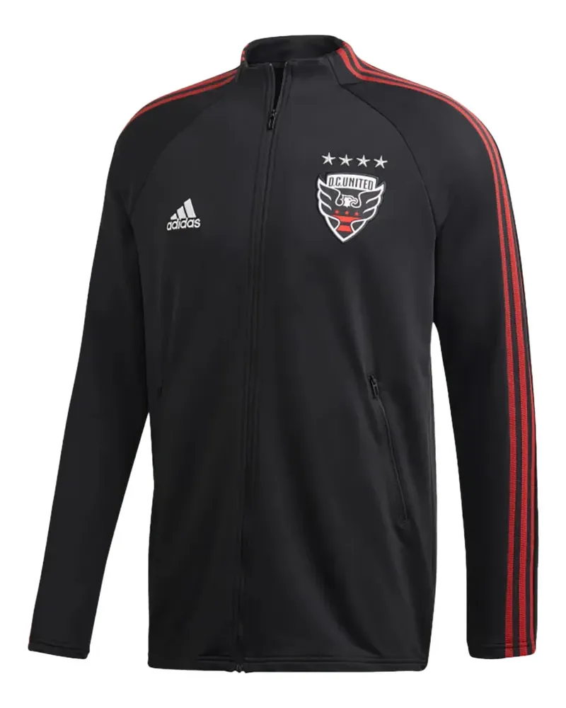 adidas D.C Gestreifter United Anthem Pullover - Schwarz Schwarz