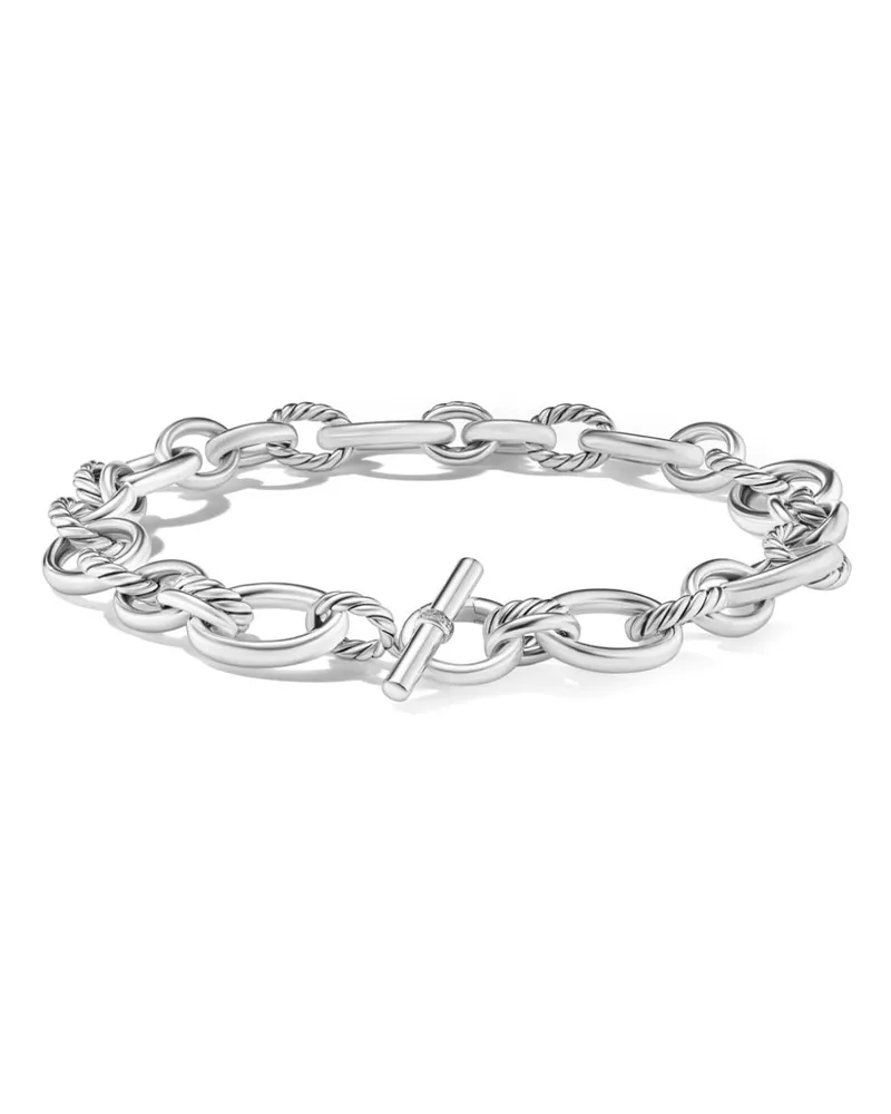 David Yurman Mercer Sterlingsilber-Halskette mit Diamanten (25mm Silber