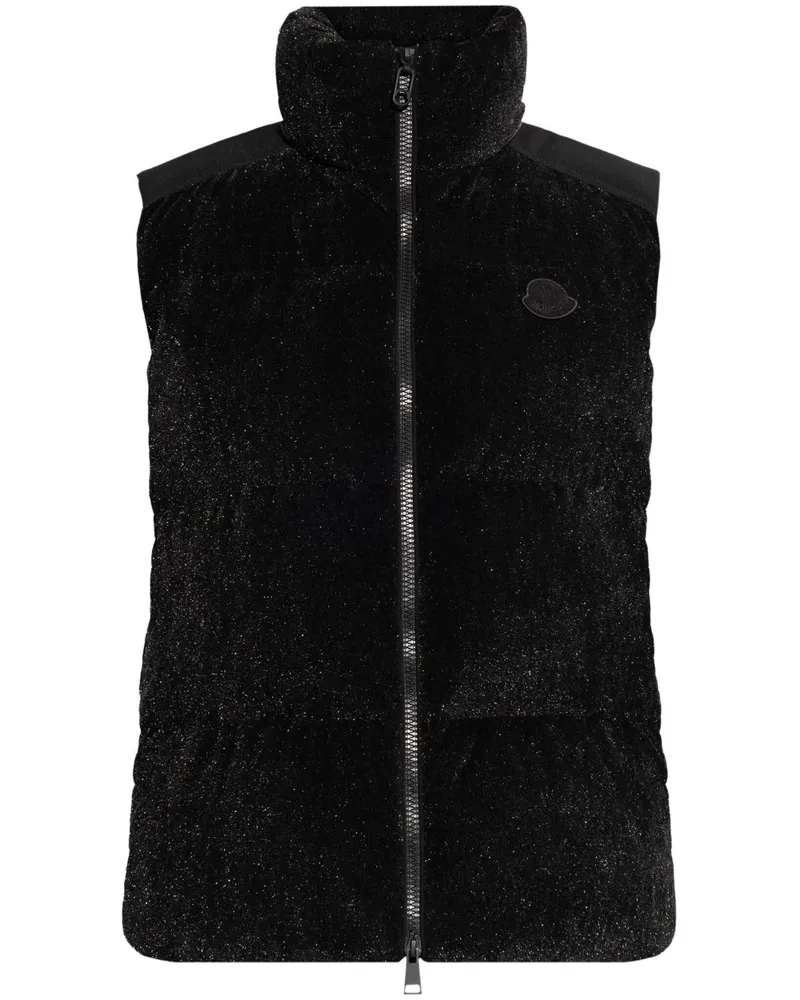 Moncler Gefütterte Weste - Schwarz Schwarz